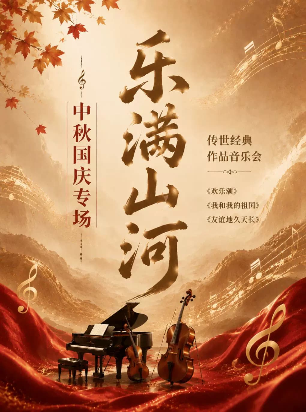 【中秋专场】「乐满山河」传世经典名曲中秋国庆专场音乐会|我和我的祖国·友谊地久天长
